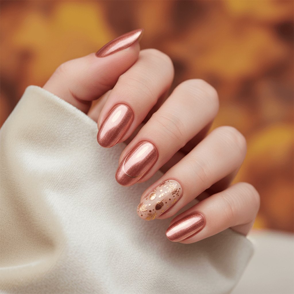 AI-generated nail art design with abstract art